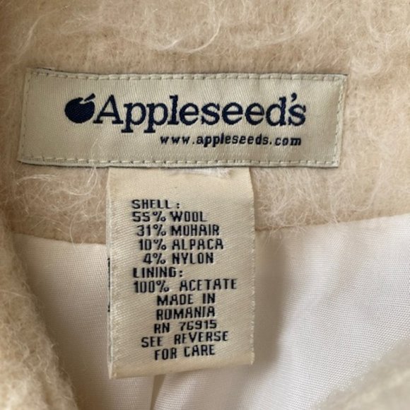 Appleseed Woman’s Cream Mohair Wool Blend Coat - Picture 7 of 7